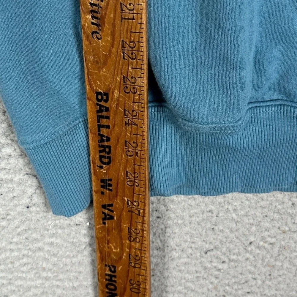 The North Face Hoodie Mens Small Teal blue Half Dome Graphic Pullover Sweatshirt